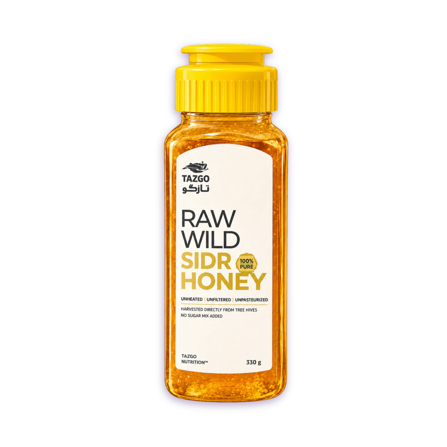Jar of raw wild Sidr honey by Tazgo Nutrition