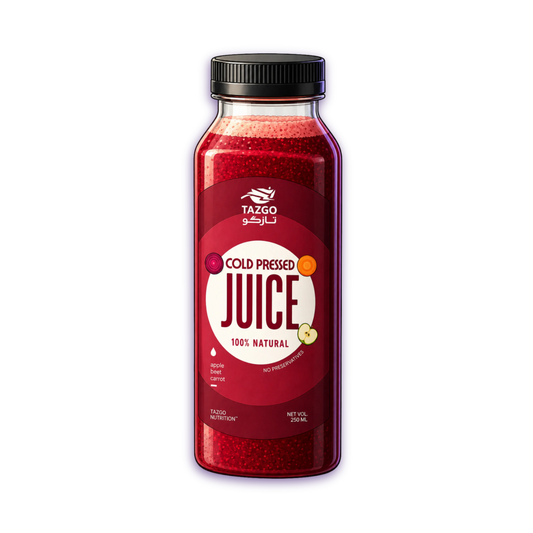 Bottle of Apple Beet Carrot Cold-Pressed Juice