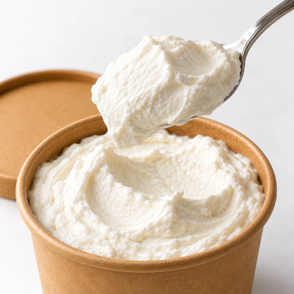 Greek yogurt - spoon lift texture view