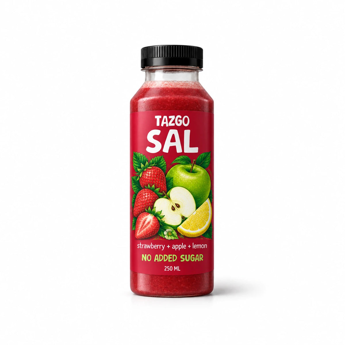 Tazgo strawberry apple lemon pressed juice, 250 ml bottle
